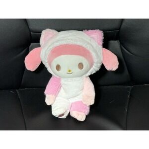 Sanrio My‎ Melody Plush Pink & White Bunny Costume w/ Yellow Bow Collectible